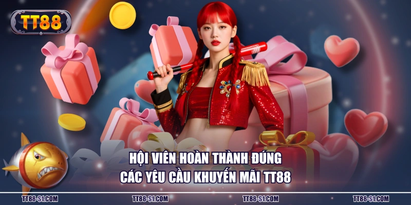Hội viên hoàn thành đúng các yêu cầu khuyến mãi TT88